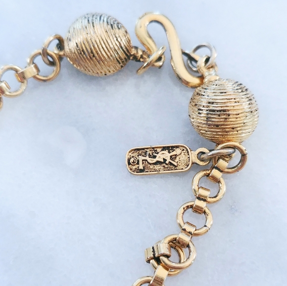 Vintage 70s YSL Gold Coin Medallion Necklace Lrg - Picture 2 of 13